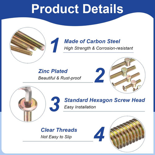5pcs bed frame bolts - 5pcs, bolts,